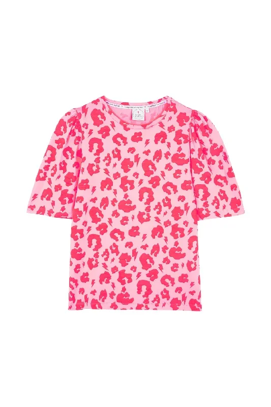 Pink with Neon Coral Leopard T-Shirt