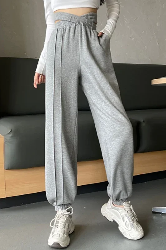 CityHottie - Crisscross Long Sweatpants