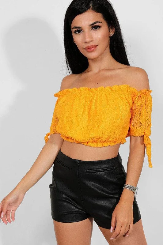 delicate-lace-bow-sleeves-bardot-crop-top