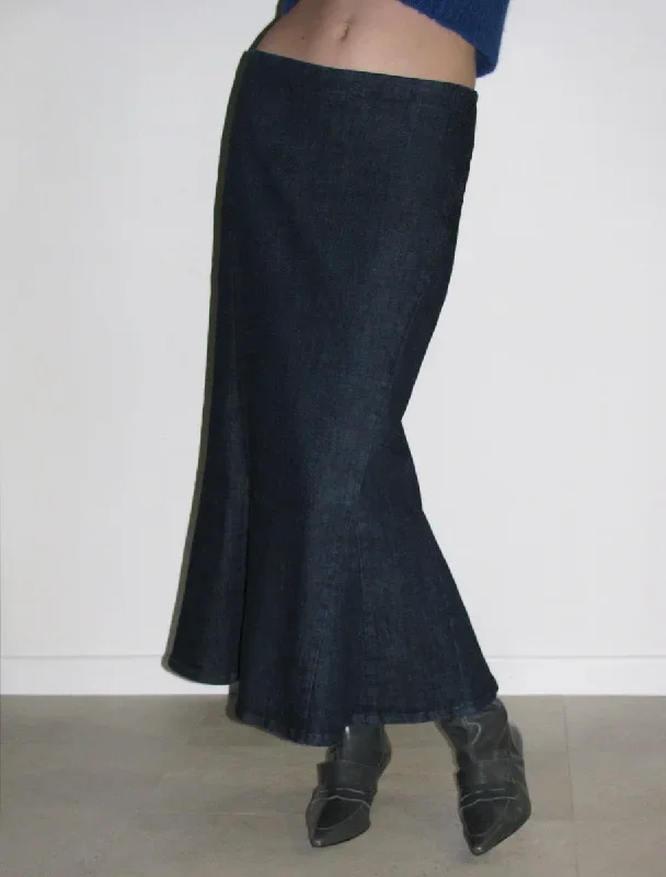 emanuel-low-waist-denim-flared-long-skirt