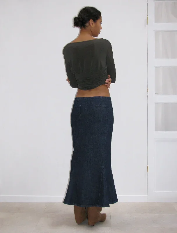 emanuel-low-waist-denim-flared-long-skirt