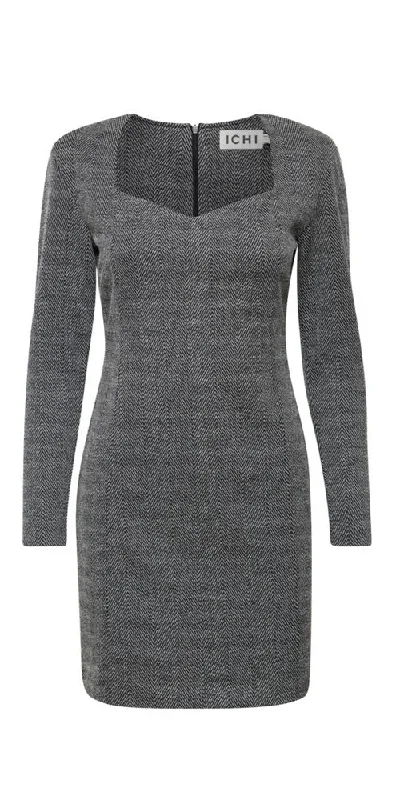 ichi-herringbone-ponte-dress
