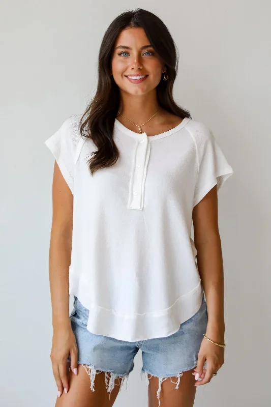 kaylee-white-knit-henley-tee-du-deal