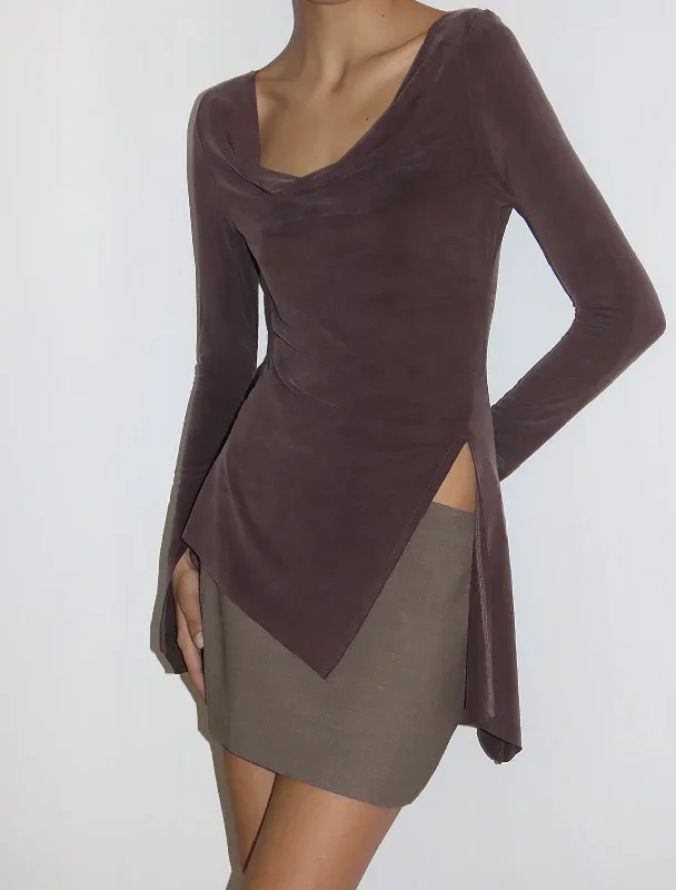 lotto-asymmetric-long-sleeved-cupro-top-mahogany
