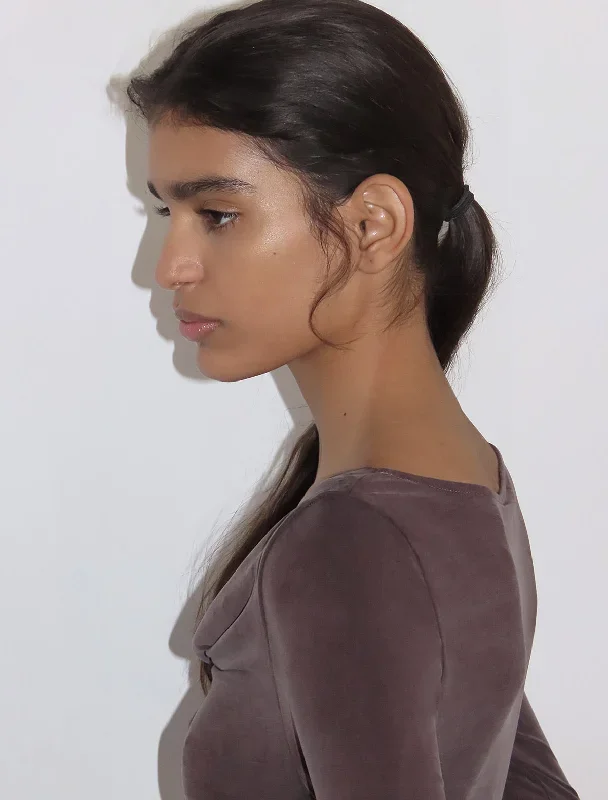 lotto-asymmetric-long-sleeved-cupro-top-mahogany