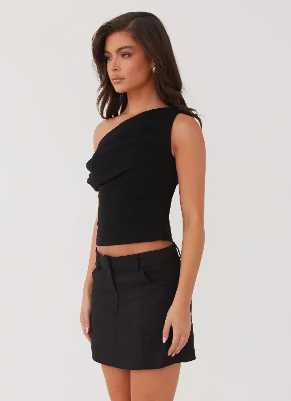 marissa-linen-mini-skirt-black