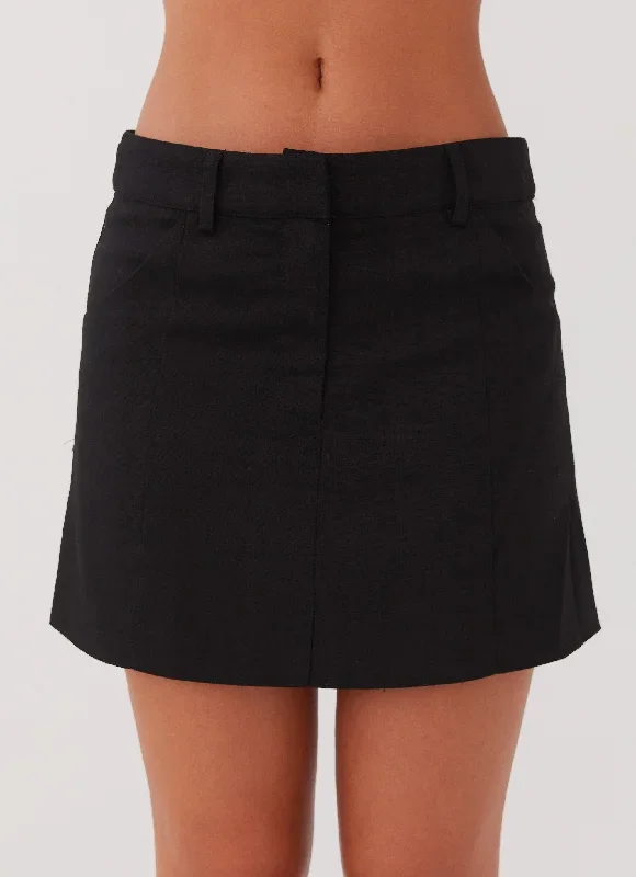 marissa-linen-mini-skirt-black