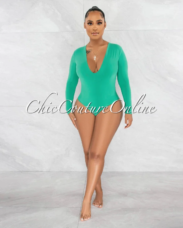 nilam-green-deep-v-neck-long-sleeves-bodysuit