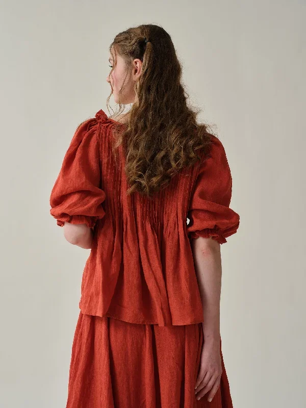 tie-front-ruffled-linen-blouse-red-blouse-victorian-blouse-vintage-blouse-puff-sleeve-blouse-women-blouse-linennaive tie-front-ruffled-linen-blouse-red-blouse-victorian-blouse-vintage-blouse-puff-sleeve-blouse-women-blouse-linennaive