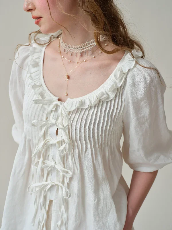 tie-front-ruffled-linen-blouse-red-blouse-victorian-blouse-vintage-blouse-puff-sleeve-blouse-women-blouse-linennaive tie-front-ruffled-linen-blouse-red-blouse-victorian-blouse-vintage-blouse-puff-sleeve-blouse-women-blouse-linennaive