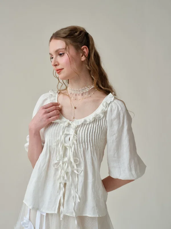 tie-front-ruffled-linen-blouse-red-blouse-victorian-blouse-vintage-blouse-puff-sleeve-blouse-women-blouse-linennaive tie-front-ruffled-linen-blouse-red-blouse-victorian-blouse-vintage-blouse-puff-sleeve-blouse-women-blouse-linennaive