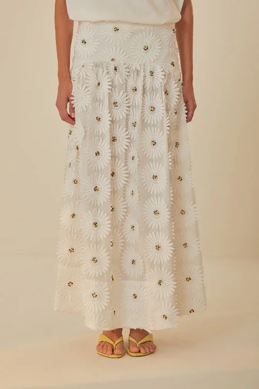white-daisy-3d-flower-maxi-skirt